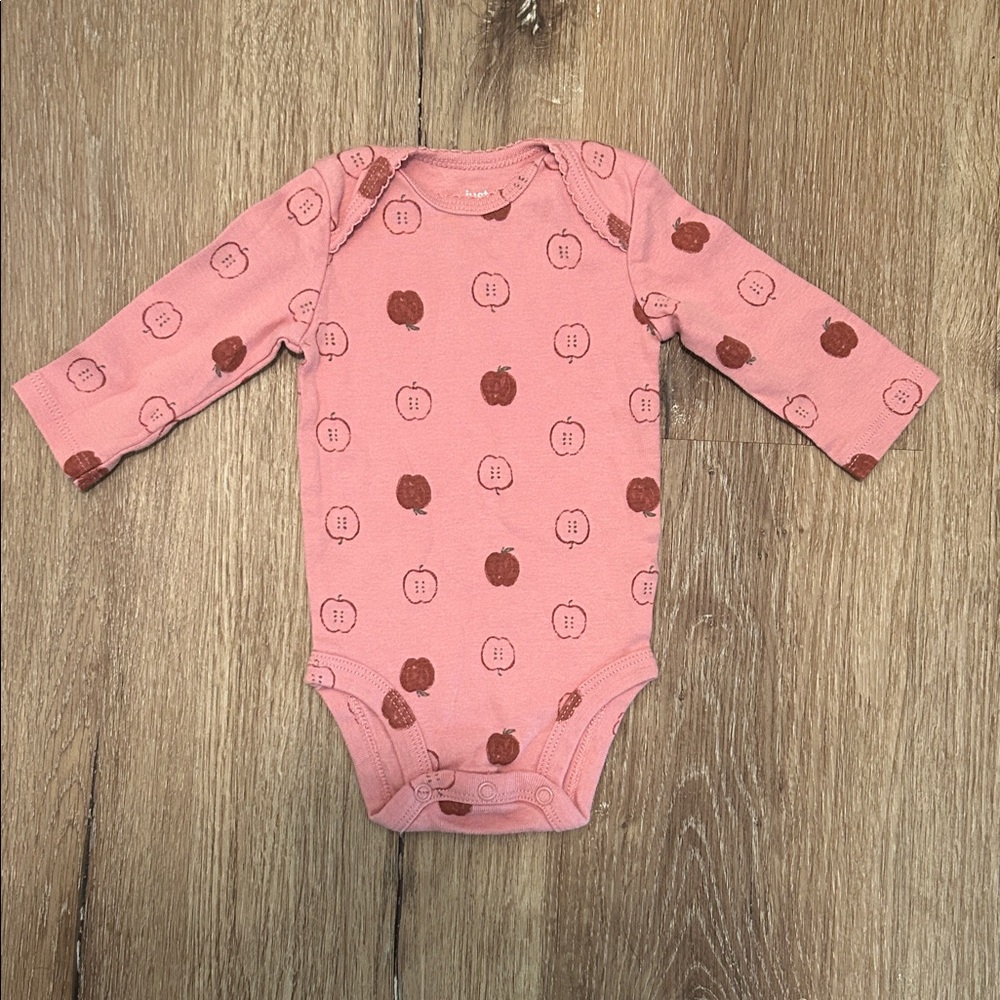 Carter's Pink Bodysuit with Apple Design
